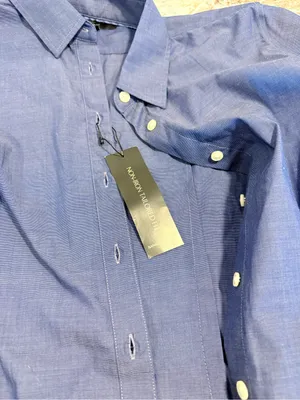 NWT Banana Republic Tailored Fit Shirt 6 Petite Blue Stripe Button Down thumbnail 8