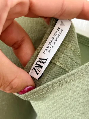 Zara Sage Green Bodycon Midi Dress Minimalist Quiet Luxury Chic Sleeveless M thumbnail 4