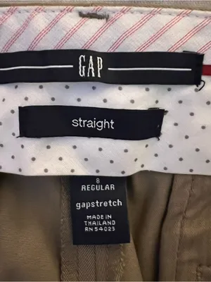 NWT Gap Khaki GapStretch Straight Dress Pants Classic Flat Front Trousers Size 8 thumbnail 14