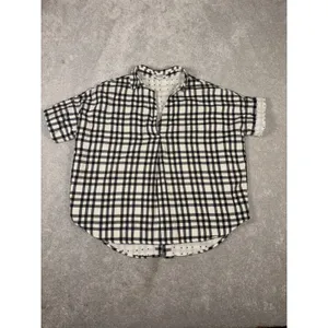 Madewell Courier Button-Back Shirt in‎ Double-Faced Plaid Size S Short Sleeve thumbnail 5