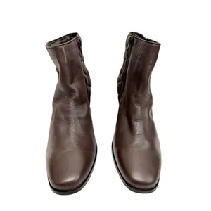 Seychelles Brown Leather Quilted Block Heel Ankle Boots Booties Size 9‎ thumbnail 10