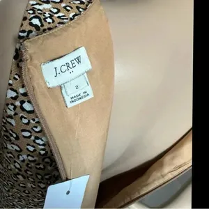 NWT J. CREW Basketweave Sleeveless Sheath Dress Leopard Print Women’s Sz 2 XS/S thumbnail 10