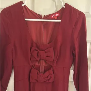 STAUD Deep Red Maxi Dress thumbnail 5