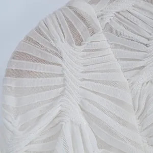 Anthropologie Maeve Talia Long Sleeve Mock Neck Textured Top in Ivory Women's S thumbnail 6