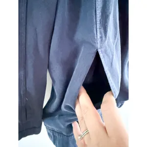 Lululemon | Blissed Out Wrap Hooded Tencel Jacket Navy | Sz 6 thumbnail 4