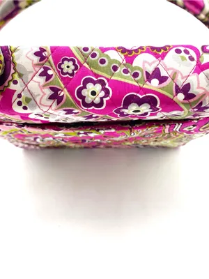 Vera Bradley Julia Crossbody Very Berry Paisley Pink Purple Quilted Retired Bag thumbnail 7
