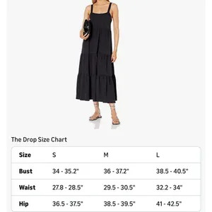 The Drop Britt Tiered Midi Tent Dress Black Size L New With Tag thumbnail 4