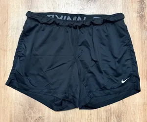 Nike | Woman's Black Dri-FIT Athletic Running Shorts Small Drawstring Pockets, S thumbnail 1