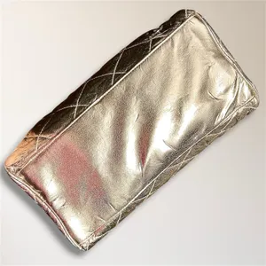 Victorias Secret Angel‎ Metallic Gold Quilted Satchel Travel Y2K Handbag Purse thumbnail 10