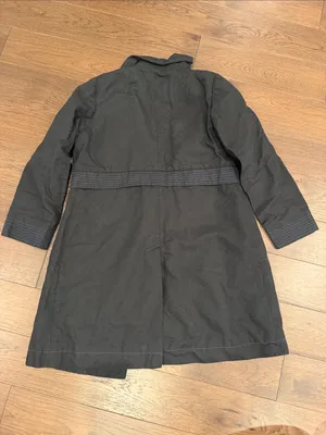 See by Chloe Black Trench Coat with Light Blue Accents Size 6 - C11 thumbnail 9