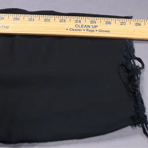 Reformation Stretch Flood Jeans Women 24 Black High Rise Wide Leg Raw Hem Denim‎ thumbnail 12