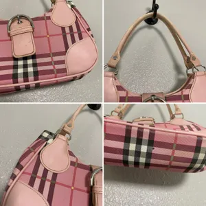 Vintage Y2K Pink Plaid Shoulder Bag Buckle 2000s Preppy Feminine Retro Girly thumbnail 5