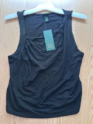 New Women’s Wild Fable Tank Top Lightweight Stretchy Black size Medium thumbnail 2