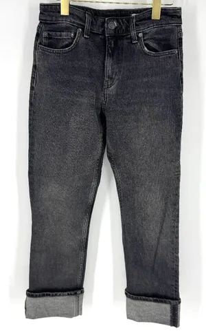 Zara Relaxed Straight Leg‎ Black Jeans Size 4 thumbnail 1