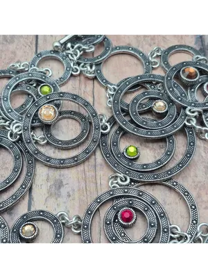 Brighton 36" TOWNSEND Silver Plated Stations and Crystal Long Statement Necklace thumbnail 8