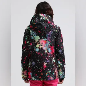 GSOU SNOW Paint Splatter Snowboarding Insulated Jacket Size XS Regular Fit NWOT thumbnail 3