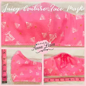 😷Handmade LIMITED Juicy Couture Face Mask thumbnail 2