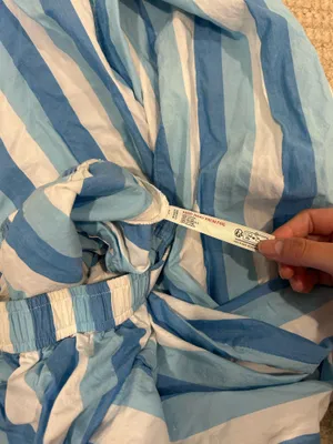 Anthropologie blue and white striped pajama pants thumbnail 9