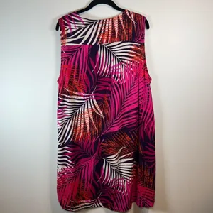 BeachLunchLounge Kayla Shift Dress Pink Purple Tropical Vacation Summer Flowy 1X thumbnail 9