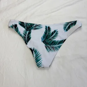 SHEIN white palm leaf bikini bottom thumbnail 2