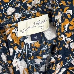Universal Threads Fall Floral Tiered Midi Dress M Cottagecore Boho‎ Prairie Rustic Modest Teacher thumbnail 9