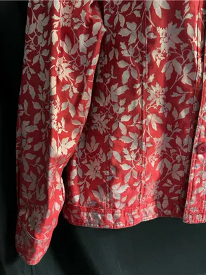 Women’s Vintage Red & Silver Reversible Blazer Jacket MD Size M thumbnail 6