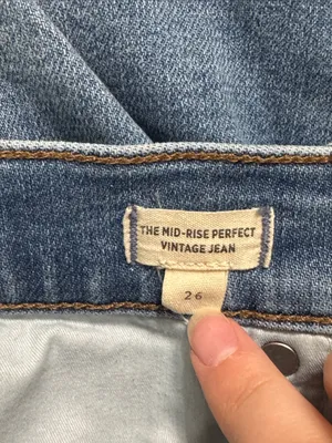 Madewell The Mid-Rise Perfect Vintage Jean Medium Blue Wash size 26 thumbnail 11