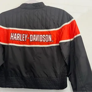 Harley Davidson 2000s Cropped Moto Jacket in Black Small thumbnail 5