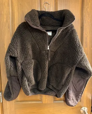Abercrombie Brown Sherpa 1/4 Zip thumbnail 1