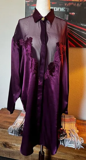 Womens M/L Vintage Victoria's Secret long sleeve nightgown thumbnail 1