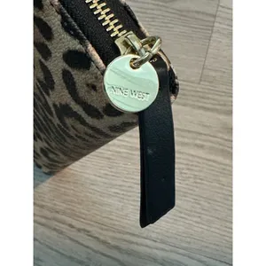 Nine West Cheeetah Black Gold Zip Wallet thumbnail 10