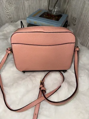 Coach Pebbled Leather Crossbody in Blush Pink thumbnail 4