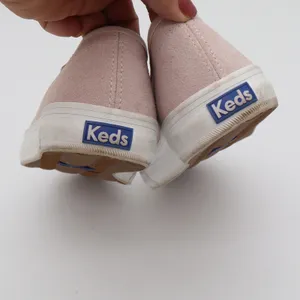 Keds Sneakers Womens 7.5 Pink Suede Eyelet Slip On Good thumbnail 8
