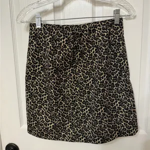 Sezane | Sézane | Jupe Calvi / Calvi Mini Skirt | Leopard Marron Dore | Fr Sz 38 thumbnail 5