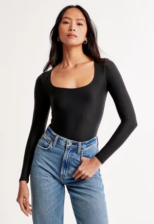 Abercrombie and Fitch Soft Seamless Square Neck Bodysuit thumbnail 1