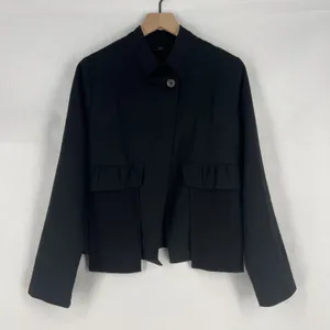 Crea Concept Blazer Jacket Womens Size 8 Black Knit Patch Pockets‎ Formal Wool thumbnail 1