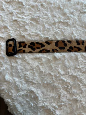 Talbots Leopard-Print Wide Belt with Black Buckle- size small (38 inches) thumbnail 7