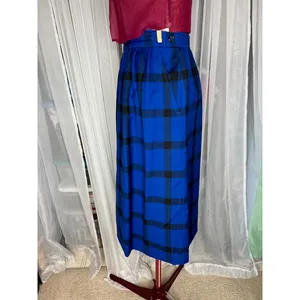 Pendleton skirt wool plaid knee length blue black Size 6 thumbnail 6