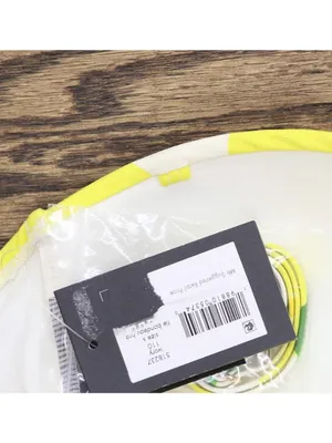NWT Kate Spade Womens Tie-Front Bikini Top Bandeau Swim White / Yellow / Green S thumbnail 8