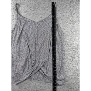 Vintage Kaileigh Y2K Tank‎ Top Women Large Striped Pleated Front Boho Nautical thumbnail 4