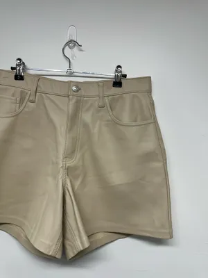 Abercrombie & Fitch The Dad Short High Rise Vegan Leather thumbnail 5