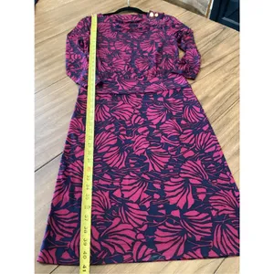 Tory Burch Etta Dress NAVY AZOLLA COMBO in Floral Print Long sleeve Size small thumbnail 6