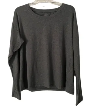 Athleta Gray Uptempo Top Size Large Athleisure, minimalist, normcore, gorpcore thumbnail 1