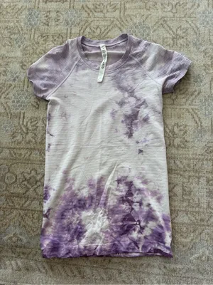 Lululemon Swiftly Tech Short Sleeve Shirt 2.0 in Shibori Stripe Wisteria Purple thumbnail 2