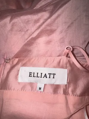 NEW Elliatt Tilly Tiered Maxi Dress blush pale pink satin fabric Sz M thumbnail 5
