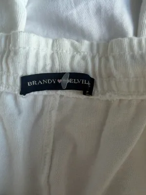 Brandy Melville white wide leg sweatpants thumbnail 3