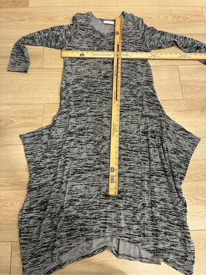 Bryn Walker Women’s Black Gray Long Sleeve Midi Dress Rayon Size S thumbnail 7