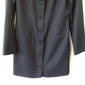 NWT Abercrombie and Fitch Dark Blue Mara Long Sleeve Blazer Dress Size M Tall thumbnail 4