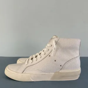 Dolce Vita Zohara White Perforated‎ Leather High Top Sneakers thumbnail 5