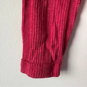 True Craft Red Babydoll Top Long Sleeve round neck cotton blend solid ribbed NWT thumbnail 7